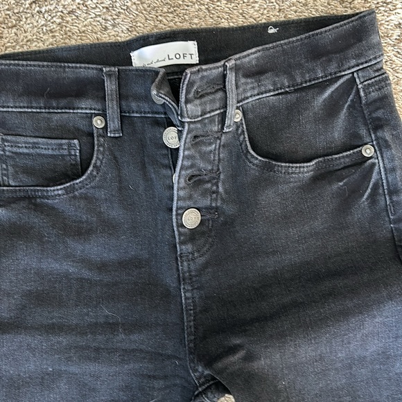 Loft women’s 26/2 HIGH WAIST SKINNY CROP jeans - Picture 2 of 7